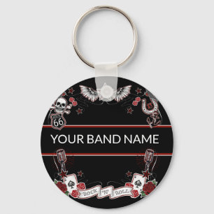 Llavero Banda personalizado Merch Rockabilly Rock & Roll M