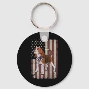 Llavero Bandana de la bandera americana Beagle Patriótica