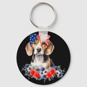 Llavero Bandana para perro Beagle bandera americana 4 de j
