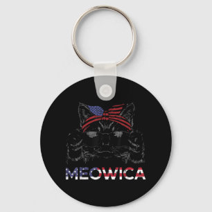 Llavero Bandana Patriota de Gatos Meowica USA para Chicas