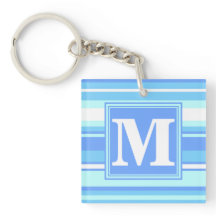 Bandas azules del cielo monogramo