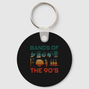Llavero Bandas de música retro pular de los 90 vintage mús