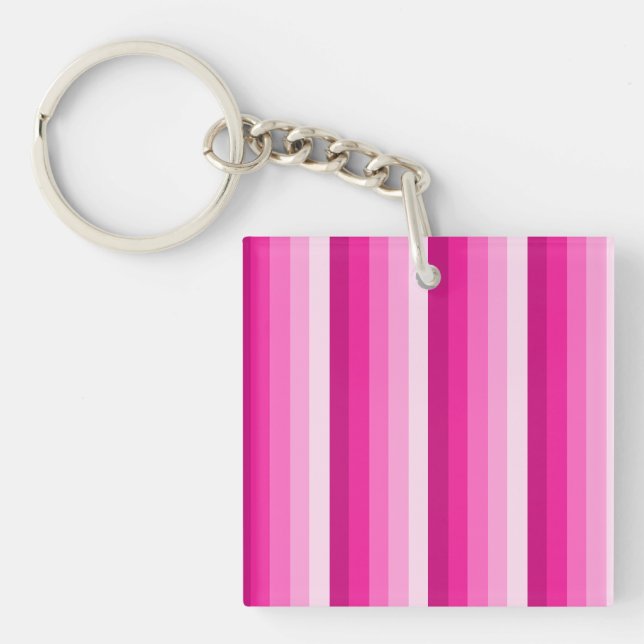 Llavero Bandas de sombra rosadas calientes (Frente)