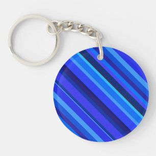 Llavero Bandas diagonales azules