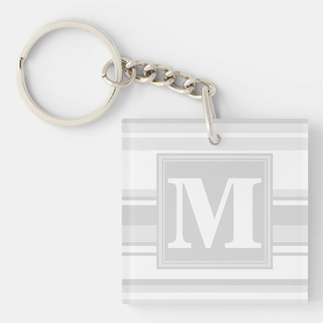 Llavero Bandas grises claras monográficas (Frente)