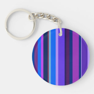 Llavero Bandas verticales azul y violeta