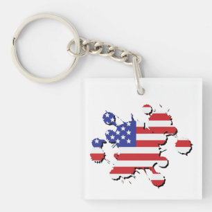 Llavero bandeja de bandera de Estados Unidos