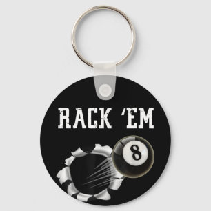 Llavero Bandeja De Billiards 8 Ball Em