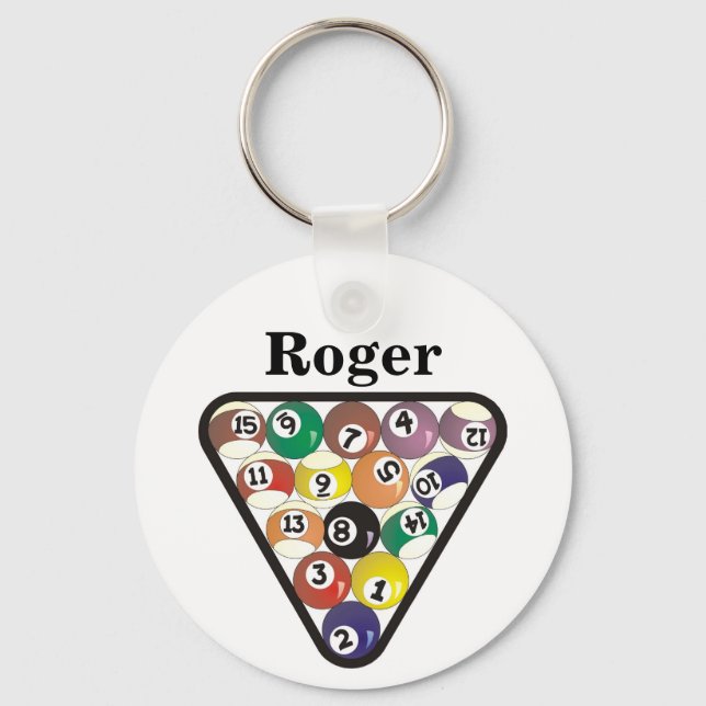 Llavero Bandeja de la bola del billar (Anverso)