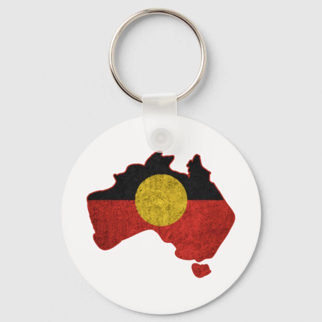 Llavero Bandera aborigen con problemas (Anverso)