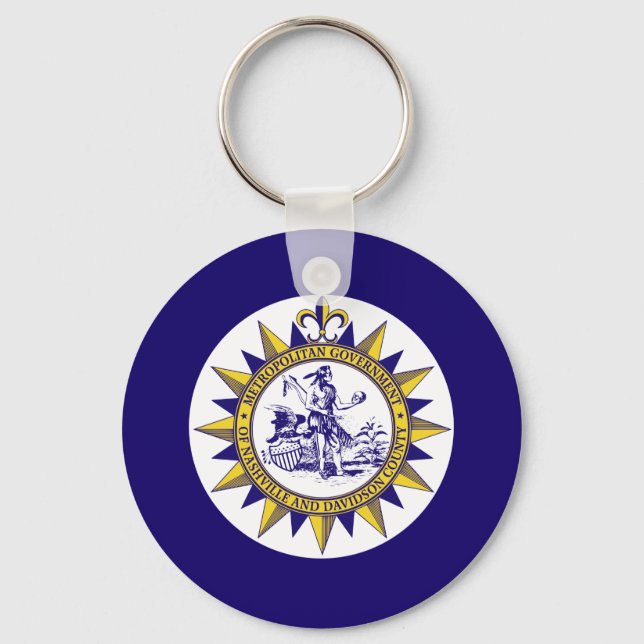 Llavero Bandera aérea de Nashville, Tennessee (Anverso)