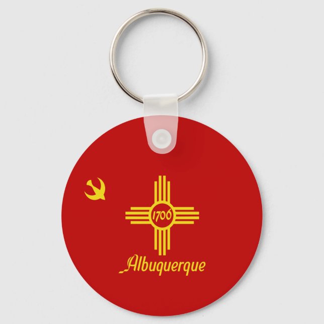 Llavero Bandera Albuquerque (Nuevo México) Keychain (Anverso)