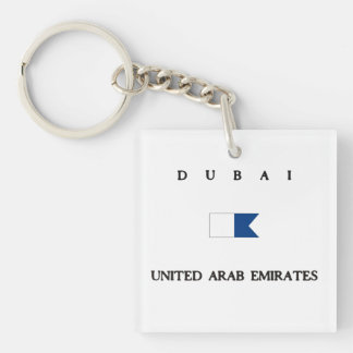 Llavero Bandera alfa de Dubai Emiratos Árabes Unidos