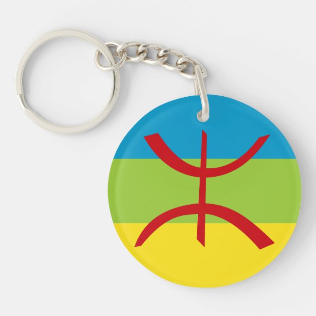 Llavero Bandera amazigh regalo Bandera bereber Kabyles (Frente)