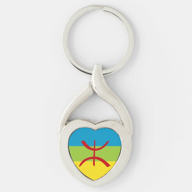 Llavero Bandera amazigh regalo Bandera bereber Kabyles (Anverso)