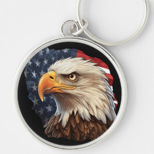 Llavero Bandera americana águila calva