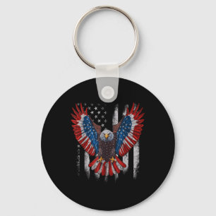 Llavero Bandera Americana Águila Calva 4 De Julio Usa Patr