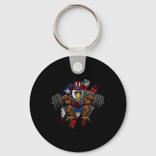 Llavero Bandera Americana Águila Calva Musculosa Bicicleta