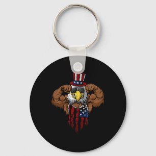 Llavero Bandera Americana Águila Calva Musculosa Bicicleta