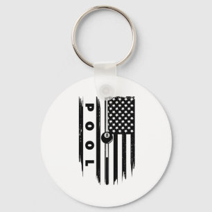 Llavero Bandera Americana Billiards Pool Player Appartal -
