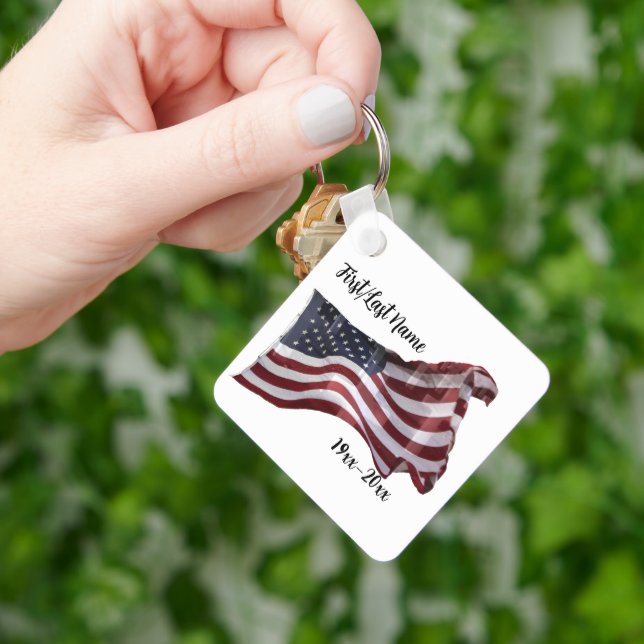 Llavero Bandera Americana con Cruces (Mano)