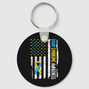 Llavero Bandera Americana Conciencia Síndrome de Down T21