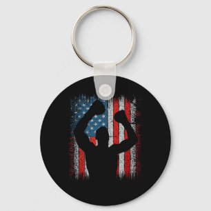 Llavero Bandera Americana De Ee. Uu. Boxeo Kickboxing Patr