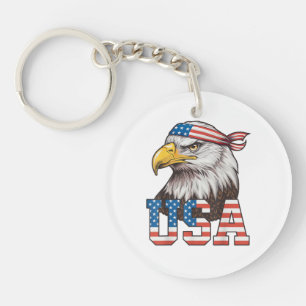 Llavero Bandera Americana De EE. UU. Hombres Mujeres Niños