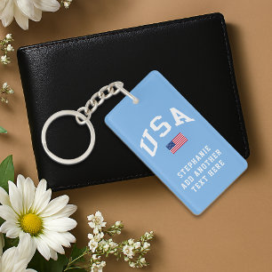 Llavero Bandera Americana del Día de la Independencia Patr