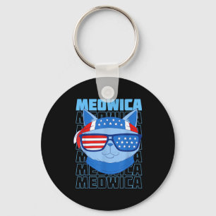 Llavero bandera americana meme de gato divertido patriótic