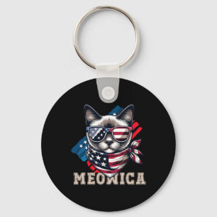 Llavero Bandera Americana Meme De Gato Gracioso Patriótico
