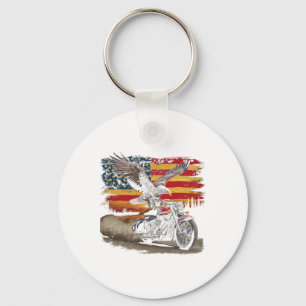 Llavero Bandera Americana Motocicleta Bandera Usa Motocicl