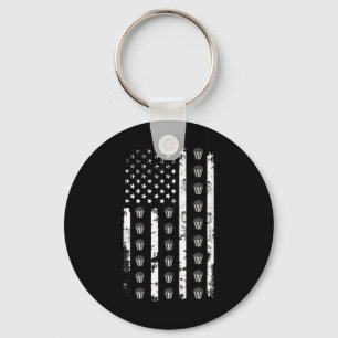 Llavero Bandera Americana Palomitas De Maíz Comida Usa Pat