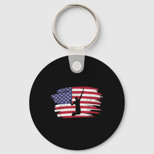 Llavero Bandera Americana Retro Vintage Bádminton 4 De Jul