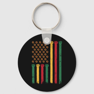 Llavero Bandera Americana Sunflower Junetdecim Blm Black H