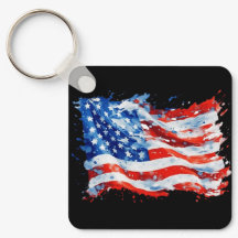 Bandera Americana USA Acuarela 4 de Julio