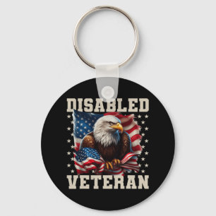 Llavero Bandera Americana Veterano Discapacitado Militar S