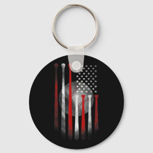 Llavero Bandera Americana Vintage Baseball