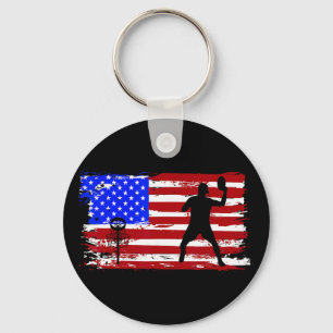 Llavero Bandera Americana Vintage Disco Golf Hombres Mujer