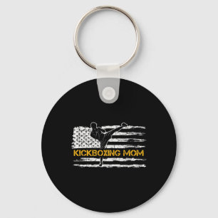 Llavero Bandera Americana Vintage Mma Kickboxing Luchadora