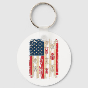 Llavero Bandera Americana Vintage Moto Biker Usa 4 De 