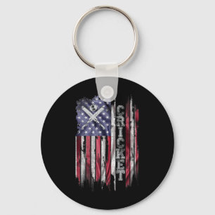 Llavero Bandera Americana Vintage Usa Silueta De Jugador D