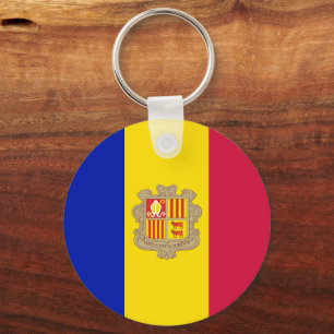 Llavero Bandera andorrana y vacaciones en Andorra, viajes 