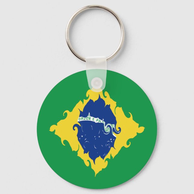 Llavero Bandera angular de Brasil (Anverso)