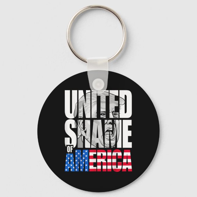 Llavero Bandera Anti Trump United Shame Of America (Anverso)