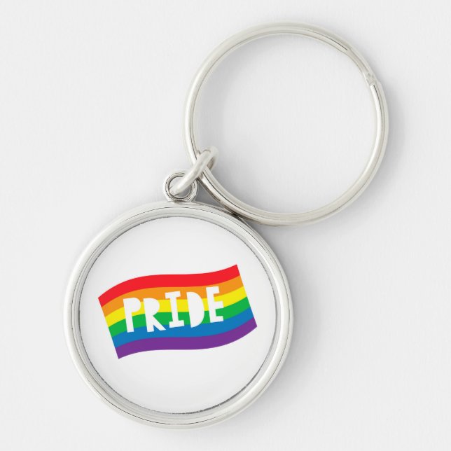 Llavero Bandera arco iris del orgullo (Frente)