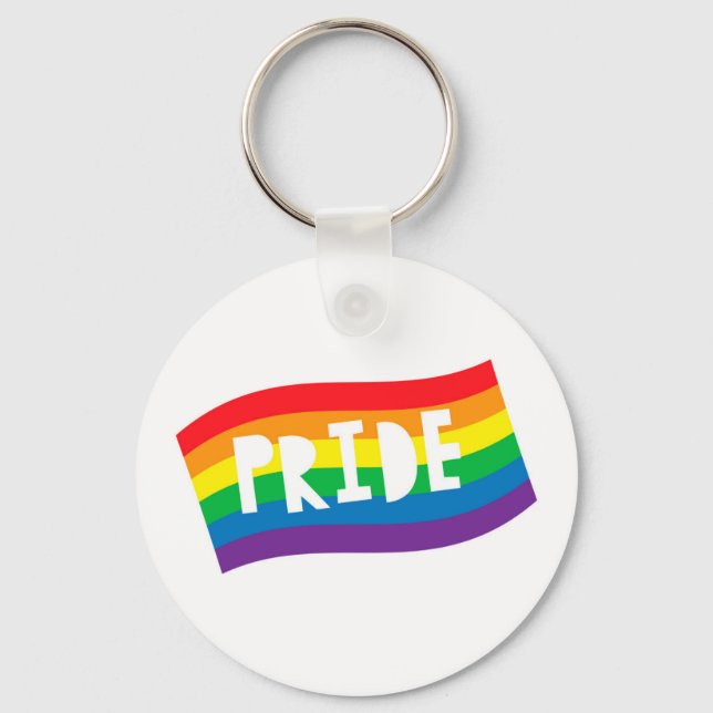 Llavero Bandera arco iris del orgullo (Anverso)