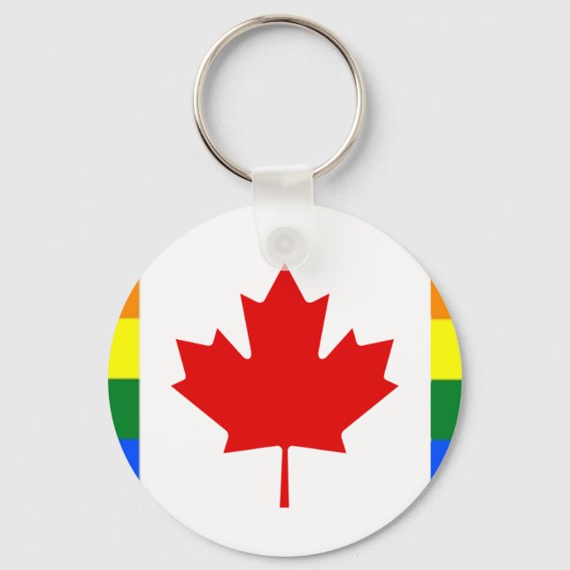 Llavero Bandera arcoiris de Canadá (Anverso)