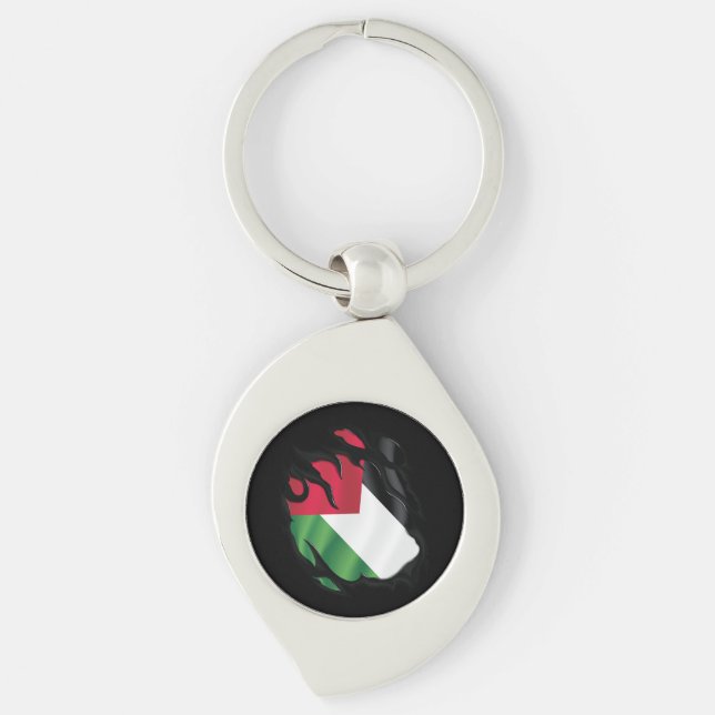 Llavero Bandera arrancada de Palestina (Anverso)