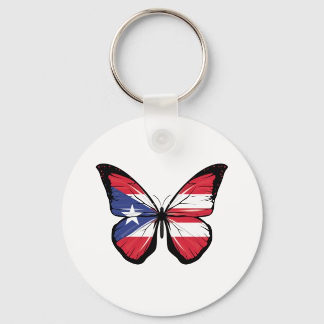Llavero Bandera arrancada de Puerto Rico (Anverso)